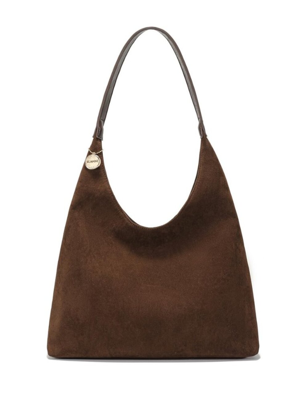 Faux Suede Tote Bag for Women, Slouchy Hobo Bags, Large Brown Purse